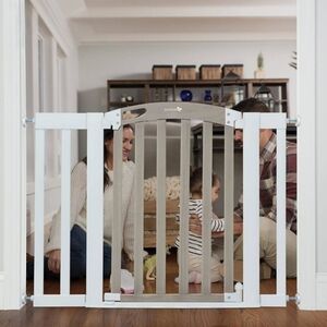( Summer Infant ) Chatham Post Child / Pet Safety Gate, Grey Wash & White